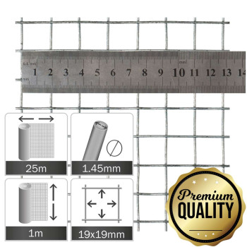 Rotolo di rete 19x19x1.45mm - 25m