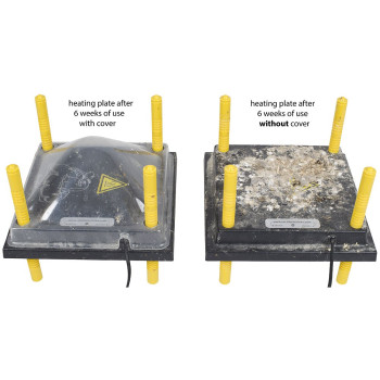 Tampa de proteção em plástico para placa de aquecimento para pintinho 30x30cm