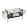Stapelbarer Kaninchenstall mit 2 Abteilen und 2 Nestern Stapelbarer Kaninchenstall mit 2 Abteilen und 2 Nestern