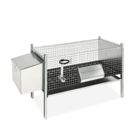 Stackable rabbit hutch with 2 compartments and 1 nest Stackable rabbit hutch with 2 compartments and 1 nest