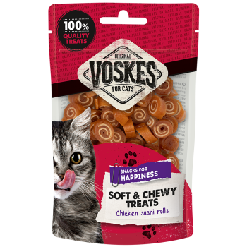 Sushi rolls au poulet pour chat 60g