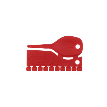 Anéis abertos de plástico - Vermelho - 3 mm - 10 peças