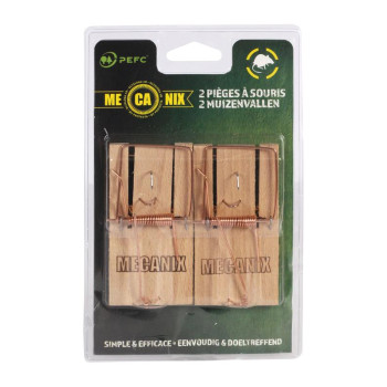 2 Holz-Mausefallen-Karten