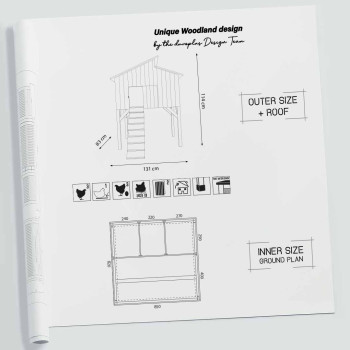 Poulailler cottage - 131x83x114cm