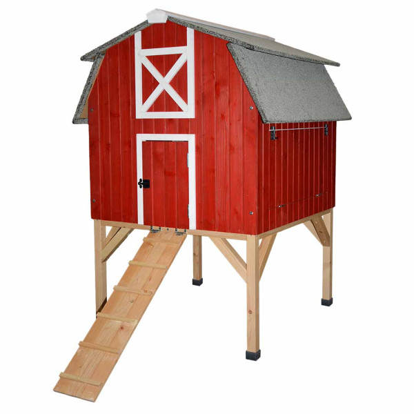 Red barn chicken coop - 92x95.5x130cm