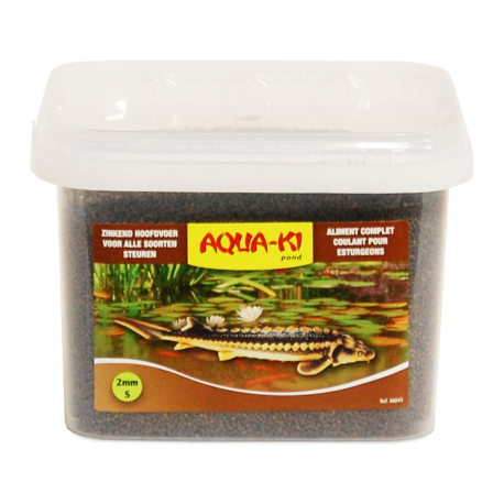Flowing pellets for sturgeons 2mm bucket 3.5L - 2.2kg Flowing pellets for sturgeons 2mm bucket 3.5L - 2.2kg