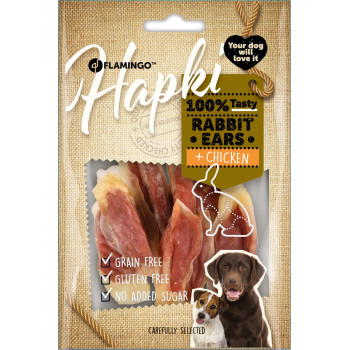 Orelhas de coelho com frango 85g - Hapki