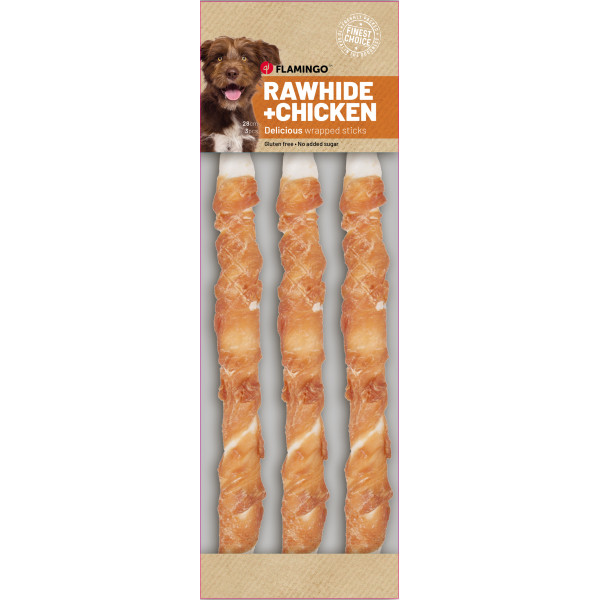 Palito com frango 280g - 28cm - 3 unidades