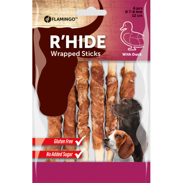 Stokje met eend 70g - 12cm - 6 stuks