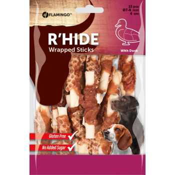 Stokje met eend 100g - 15cm - 6 stuks