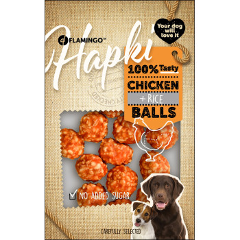 Almôndega de frango e arroz 75g - Hapki