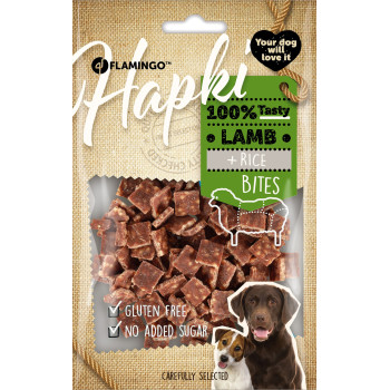 Morceaux d'agneaux et riz mou 85g - Hapki