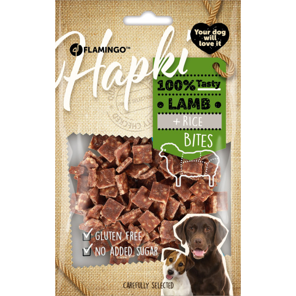 Morceaux d'agneaux et riz mou 85g - Hapki