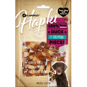 Morceaux de canard et de saumon 85g - Hapki