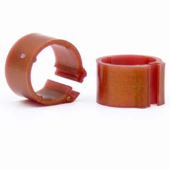 50 Anillos De Plástico Para Palomas - 9mm x 8mm - Color: Cobre
