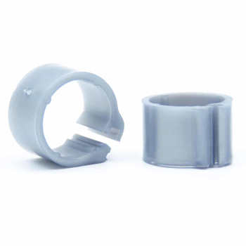 50 Anillos De Plástico Para Palomas - 9mm x 8mm - Color: Gris