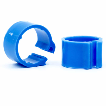 50 Anillos De Plástico Para Palomas - 9mm x 8mm - Color: Azul Cielo
