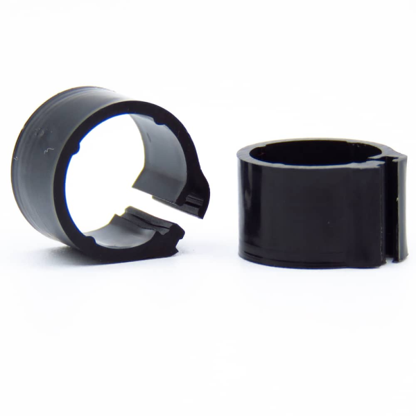 50 Plastikringe für Tauben - 9mm x 8mm - Farbe: Noir