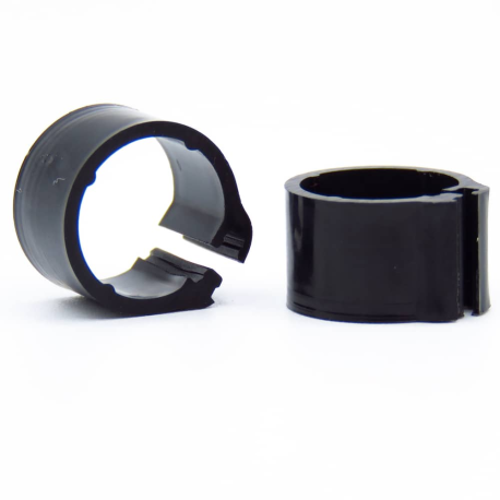 50 Plastikringe für Tauben - 9mm x 8mm - Farbe: Noir