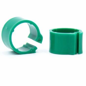 50 Anéis de Plástico para Pombos - 9mm x 8mm - Cor: Verde
