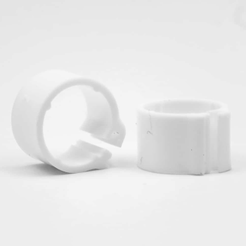 50 Anéis de Plástico para Pombos - 9mm x 8mm - Cor: Branco