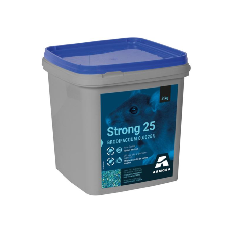 Strong 25 sterke korrels voor ratten en muizen 3kg - Clac Strong 25 sterke korrels voor ratten en muizen 3kg - Clac
