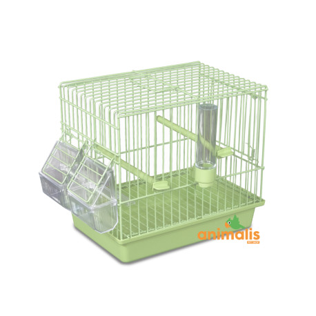 Cage de transport "CINCIA" Verte avec fond en plastique vert