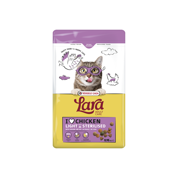 Lara  adult light sterilized with chicken 950g