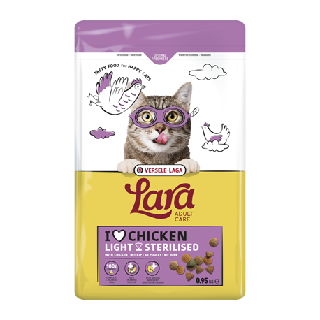 Lara  adult light sterilized with chicken 950g
