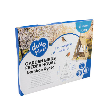 Bamboe voederbak voor tuinvogels Kyoto Houtkleur