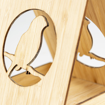 Bamboo bird feeder for sky birds Kyoto Wood color