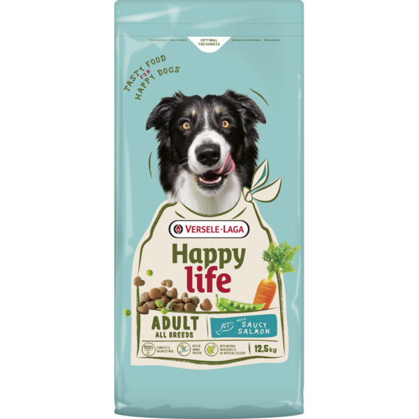 Adult au saumon 12,5kg - Happy life - Promo