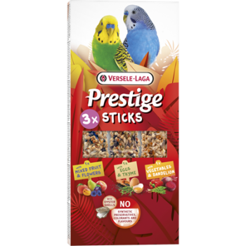 Variedade tripla de palitos de sementes para periquitos pequenos 3 sabores - 3 palitos