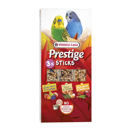 Variedade tripla de palitos de sementes para periquitos pequenos 3 sabores - 3 palitos