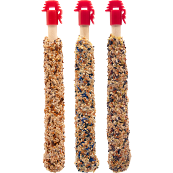 Variedade tripla de palitos de sementes para periquitos pequenos 3 sabores - 3 palitos