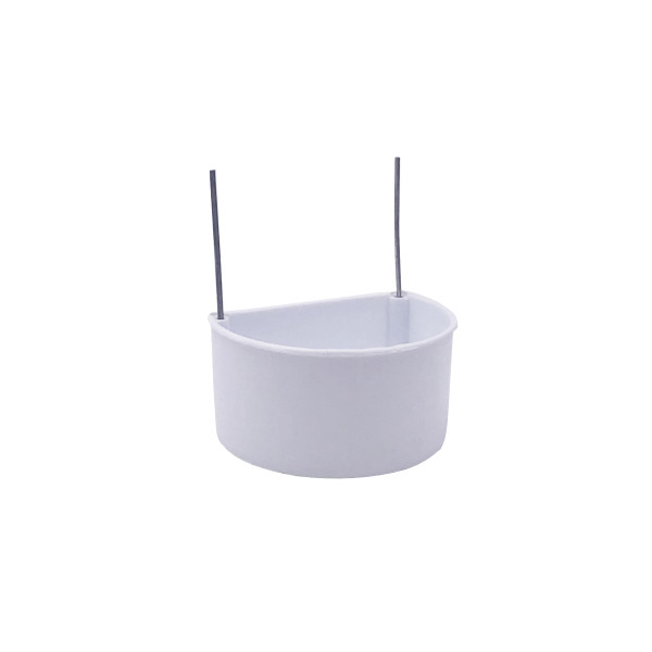 White half-moon feeder - 7 x 5.5 cm