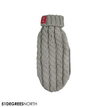 Cosy cable sweater - Pull pour chien - Gris clair - 24cm