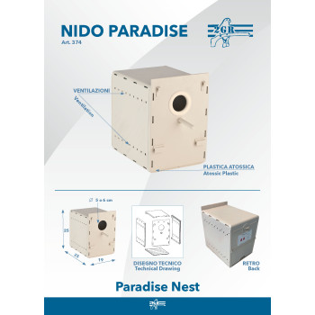 Nest "Paradise" for parakeets