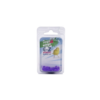 Bagues élastiques violets - 3mm - 50 pièces
