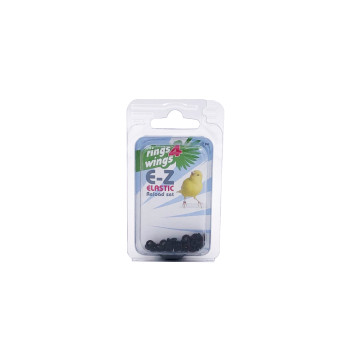 Black elastic bands - 3mm - 50 pieces