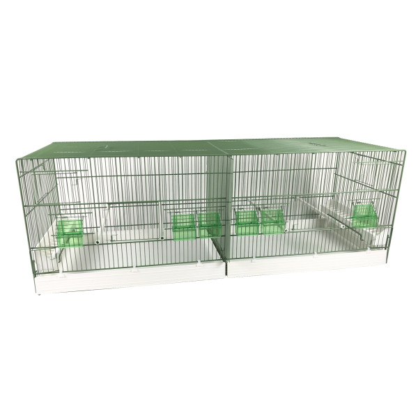Cage Domus-Molinari 120x40cm painted in green