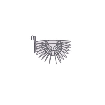 Metal nest with hooks 10x6 cm
