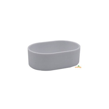 Mangeoire ovale blanche - 7,5 x 11x 4 cm