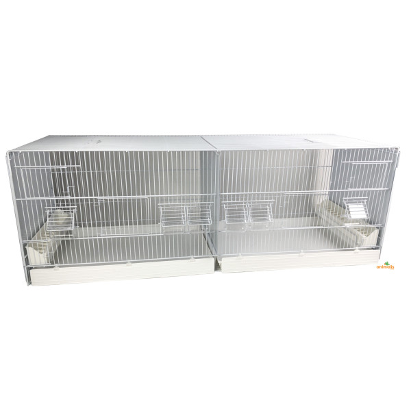 Cage Domus-Molinari 120x40cm lacquered in white with removable walls