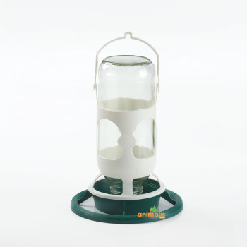 Drinkschaal/Voederbak "Mijnlamp" van glas
