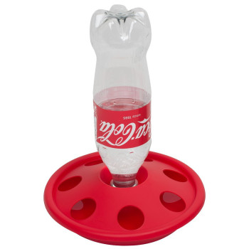 Bottled chick trough 0.5-1.5L with 7 holes - Red