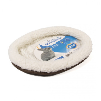 Oval sheepskin basket for...