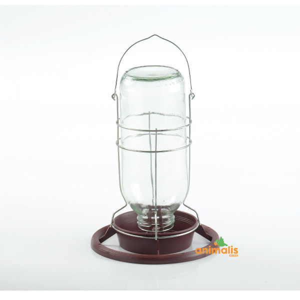 Waterer/Feeder "Miner's Lamp" in glass