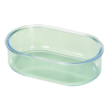 Transparent Oval Feeder - 7 x 12 x 3.5h cm