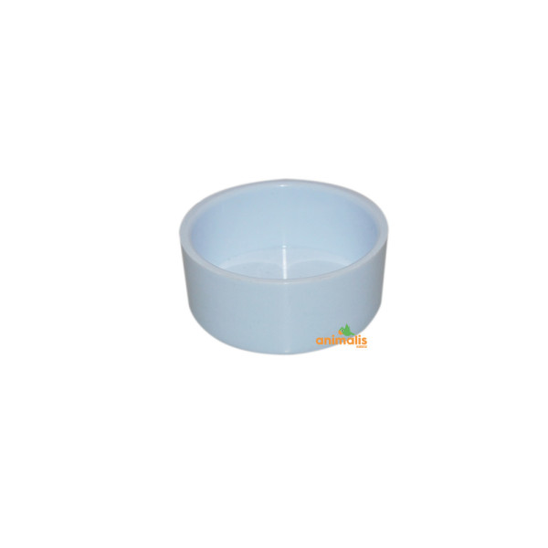 Witte ronde voederbak - 7 x 3 cm